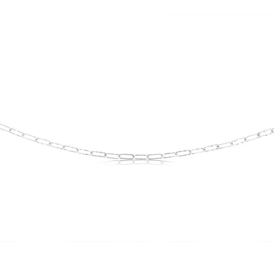 Sterling Silver Textured Paperclip 60 Gauge 60cm Chain