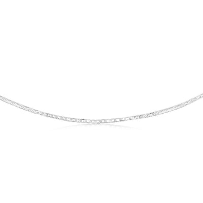 Sterling Silver Flat 80 Gauge Anchor 55cm Chain