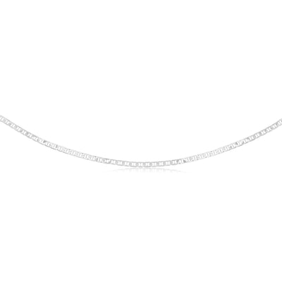 Sterling Silver Flat 100 Gauge Anchor 55cm Chain