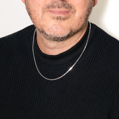 Sterling Silver Anchor 50 Gauge 50cm Chain