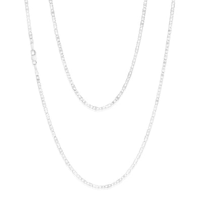 Sterling Silver Anchor 50 Gauge 55cm Chain