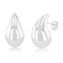 Load image into Gallery viewer, Sterling Silver High Polish Tear Drop Stud Earrings