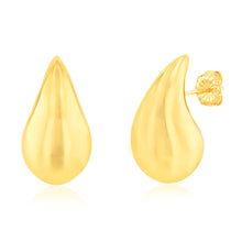 Load image into Gallery viewer, Sterling Silver Gold Plated Polished Tear Drop Stud Earrings
