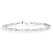 Load image into Gallery viewer, Sterling Silver White Zirconia 19cm Tennis Bracelet