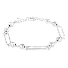 Load image into Gallery viewer, Sterling Silver Link And Ball 20cm Bracelet