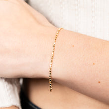 Load image into Gallery viewer, Sterling Silver Gold Plated Diamond Cut Fancy 18+3cm Bracelet