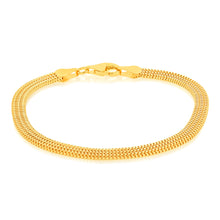 Load image into Gallery viewer, Sterling Silver Gold Plated Etrusca 19cm Bracelet