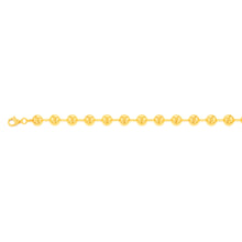 Load image into Gallery viewer, Sterling Silver Gold Plated Polished Ball 19cm Bracelet