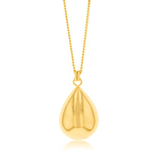 Load image into Gallery viewer, Sterling Silver Gold Plated Polished Tear Drop Pendant On Chain