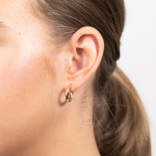 Load image into Gallery viewer, Sterling Silver Gold Plated Textured Inverted Comma Stud Earrings