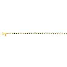 Load image into Gallery viewer, Sterling Silver Gold Plated Black Enamel Fancy 17+3cm Bracelet