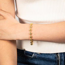 Load image into Gallery viewer, Sterling Silver Gold Plated Puff 17.5cm Bracelet