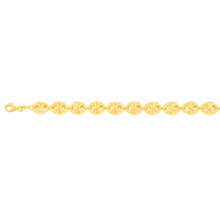 Load image into Gallery viewer, Sterling Silver Gold Plated Puff 17.5cm Bracelet