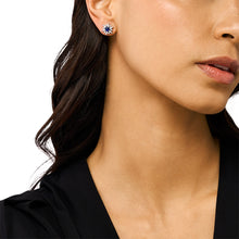 Load image into Gallery viewer, Emporio Armani Sterling Silver Starry Night Zirconia &amp; Blue Stone Stud Earrings