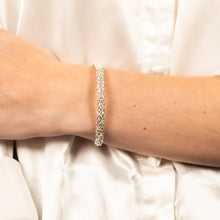 Load image into Gallery viewer, Sterling Silver Flat Byzantine 19cm Bracelet