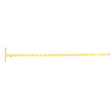 Load image into Gallery viewer, Sterling Silver Gold Plated Fancy Links T Bar Clasp 19cm Bracelet