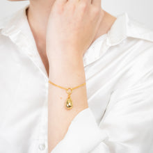 Load image into Gallery viewer, Sterling Silver Gold Plated Polished Tear Drop 20cm Bracelet