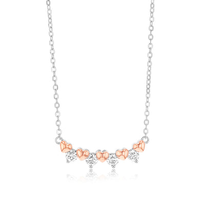 Sterling Silver Cubic Zirconia Fancy Pendant On 40+5cm Chain