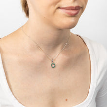 Load image into Gallery viewer, Sterling Silver Green Cubic Zirconia Circle Of Life Pendant