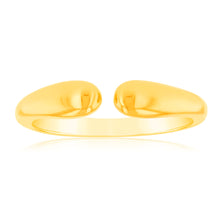 Load image into Gallery viewer, Sterling Silver Gold Plated Polished Open Ring