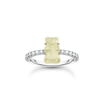 Thomas Sabo Sterling Silver Haribo Cubic Zirconia Pineapple White Bear Ring