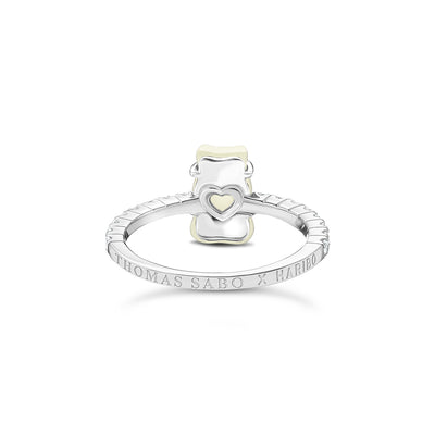 Thomas Sabo Sterling Silver Haribo Cubic Zirconia Pineapple White Bear Ring