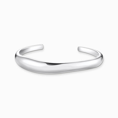 Thomas Sabo Sterling Silver Bold Organic Cuff 17cm Bangle