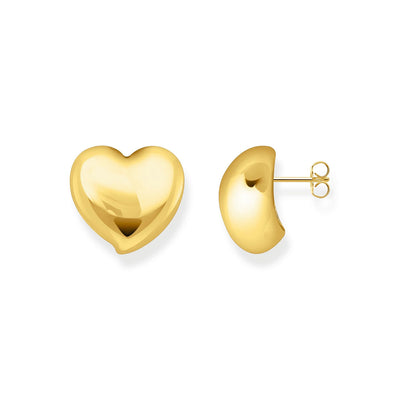 Thomas Sabo Gold Plated Sterling Silver Bold Heart Stud Earrings