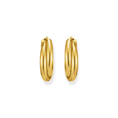 Thomas Sabo Gold Plated Silver Essential Intertwined 27mm Hoop Earrings