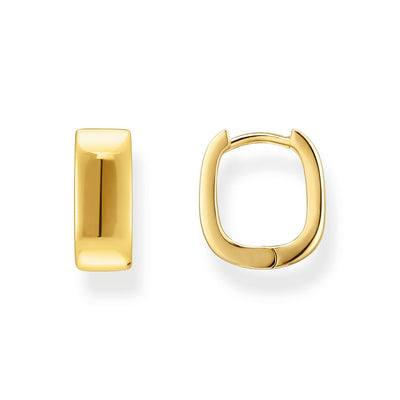 Thomas Sabo Gold Plated Sterling Silver Essential Angular 13mm Hoop Earrings