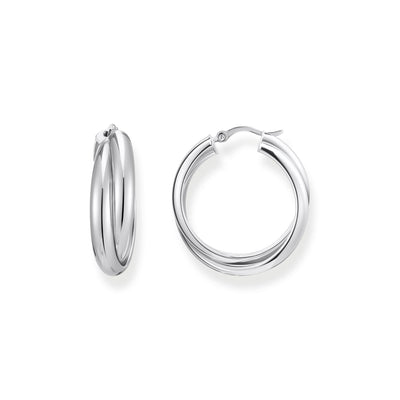 Thomas Sabo Sterling Silver Essential Intertwined 27mm Hoop Earring