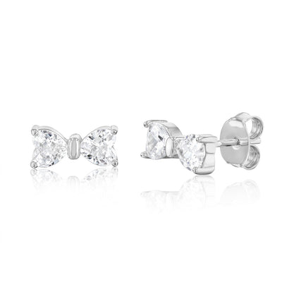 Sterling Silver Rhodium Plated Heart Shaped White Cubic Zirconia Ring