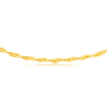 Load image into Gallery viewer, Sterling Silver Gold Plated Fancy Braided 42+3cm Chain