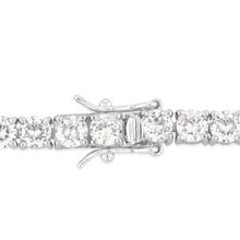 Load image into Gallery viewer, Sterling Silver Rhodium Plated 4mm Cubic Zirconia 18.4cm Tennis Bracelet