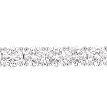 Load image into Gallery viewer, Sterling Silver Rhodium Plated 5mm Cubic Zirconia 18.4cm Bracelet
