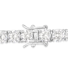 Load image into Gallery viewer, Sterling Silver Rhodium Plated 5mm Cubic Zirconia 18.4cm Bracelet