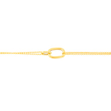 Load image into Gallery viewer, Sterling Silver Gold Plated Plain Link 19.5cm Bracelet