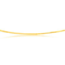 Load image into Gallery viewer, Sterling Silver Gold Plated Diamond Cut Snake 42+5cm Chain