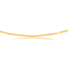 Load image into Gallery viewer, Sterling Silver Gold Plated Diamond Cut Snake 42+5cm Chain