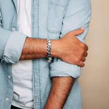 Load image into Gallery viewer, Sterling Silver Flat 350 Gauge Curb 23cm Bracelet