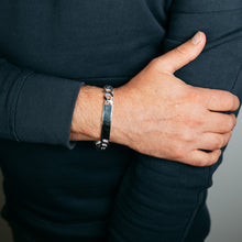 Load image into Gallery viewer, Sterling Silver Fancy 300 Gauge Oval Curb 23cm ID Bracelet