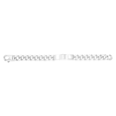 Sterling Silver Fancy 350 Gauge Oval Curb 23cm ID Bracelet