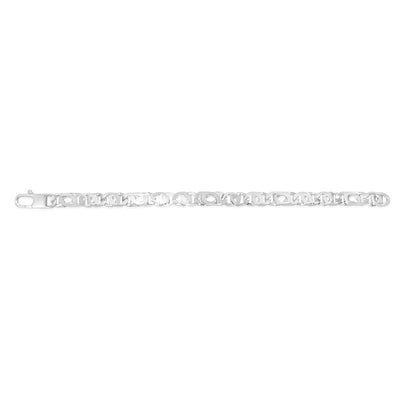 Sterling Silver Tiger Eye 200 Gauge Link 23cm Bracelet