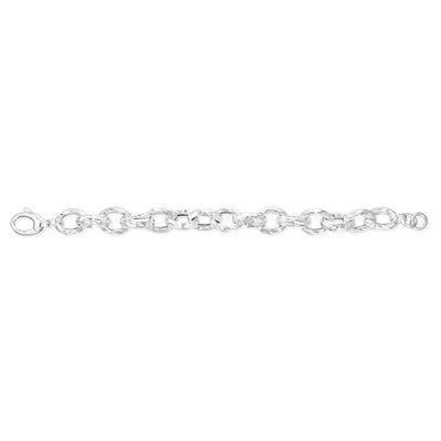 Sterling Silver Fancy 21cm Bracelet