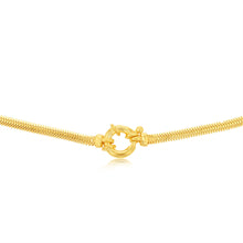 Load image into Gallery viewer, Sterling Silver Gold Plated Bolt Ring Cashmere 50cm Chain