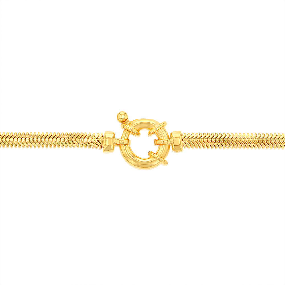 Sterling Silver Gold Plated Bolt Ring Cashmere 50cm Chain