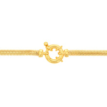 Load image into Gallery viewer, Sterling Silver Gold Plated Bolt Ring Cashmere 50cm Chain