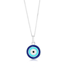 Load image into Gallery viewer, Sterling Silver Evil Eye Pendant