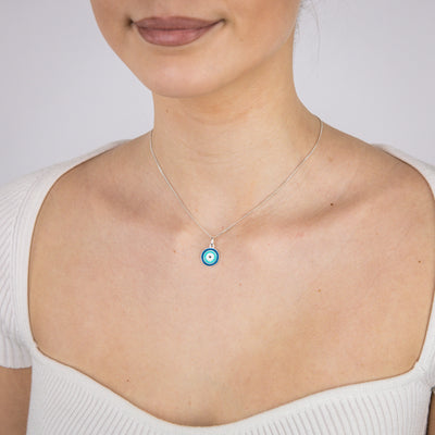 Sterling Silver Evil Eye Pendant