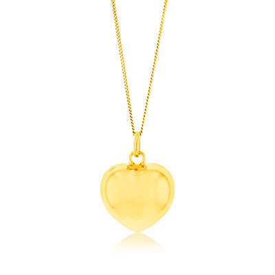 Sterling Silver Gold Plated Fancy Heart Pendant